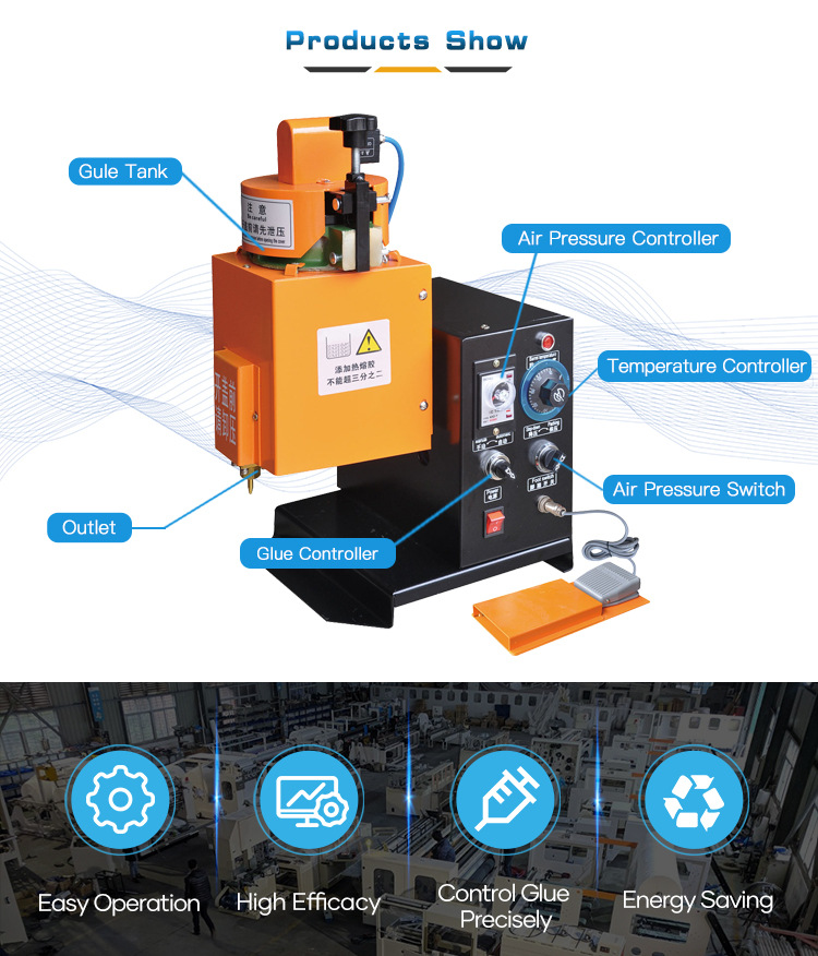 2l Horizontal Type Glue Machine Pedal Glue Machine for Pizza Box