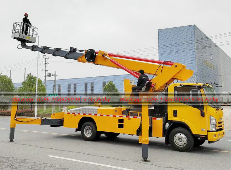 ISUZU ELF Euro 5 Aerial Working Truck 22M 26M 28M 33M 36M ISUZU Aerial Manlift Platform Truck Bucket Aerial Working Car for Sale