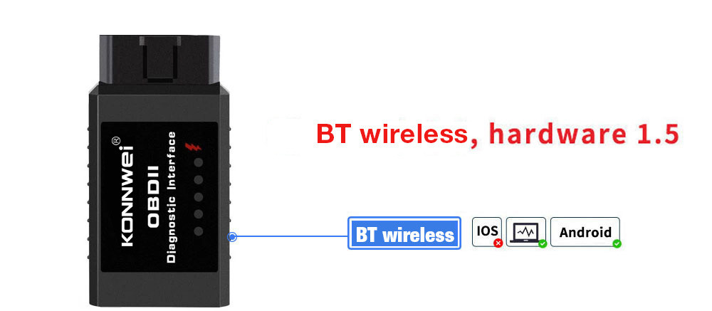 Mini Car diagnostic ELM327 wirelessScanner Bluetooth Auto 12V OBD2 EOBD protocol