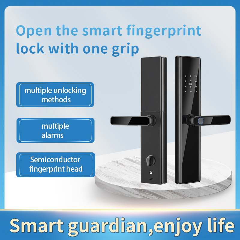 5kg Fingerprint Biometric Door Lock Passcode IC Card Bluetooth Door Lock