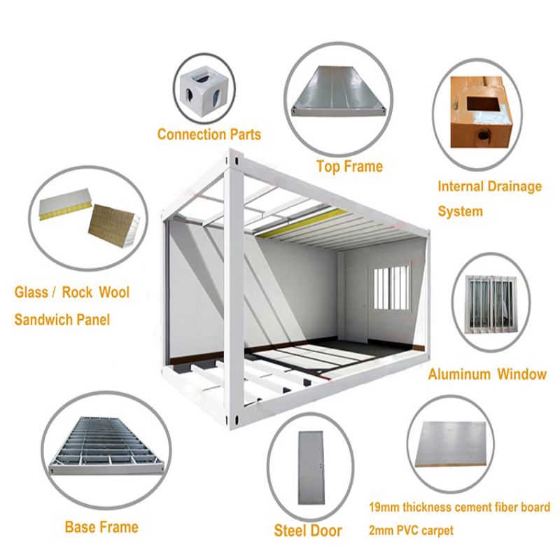 Workshop Warehouse Construction Office Container Houses Modern Modular Mini 3 Bedrooms