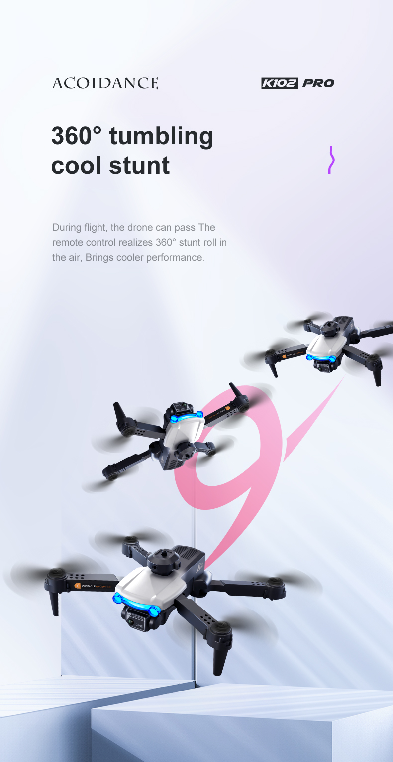 Beginner Operator Skill Level K102 PRO Drones Camera for Adults 4k Live Video RC Quadcopter Helicopter