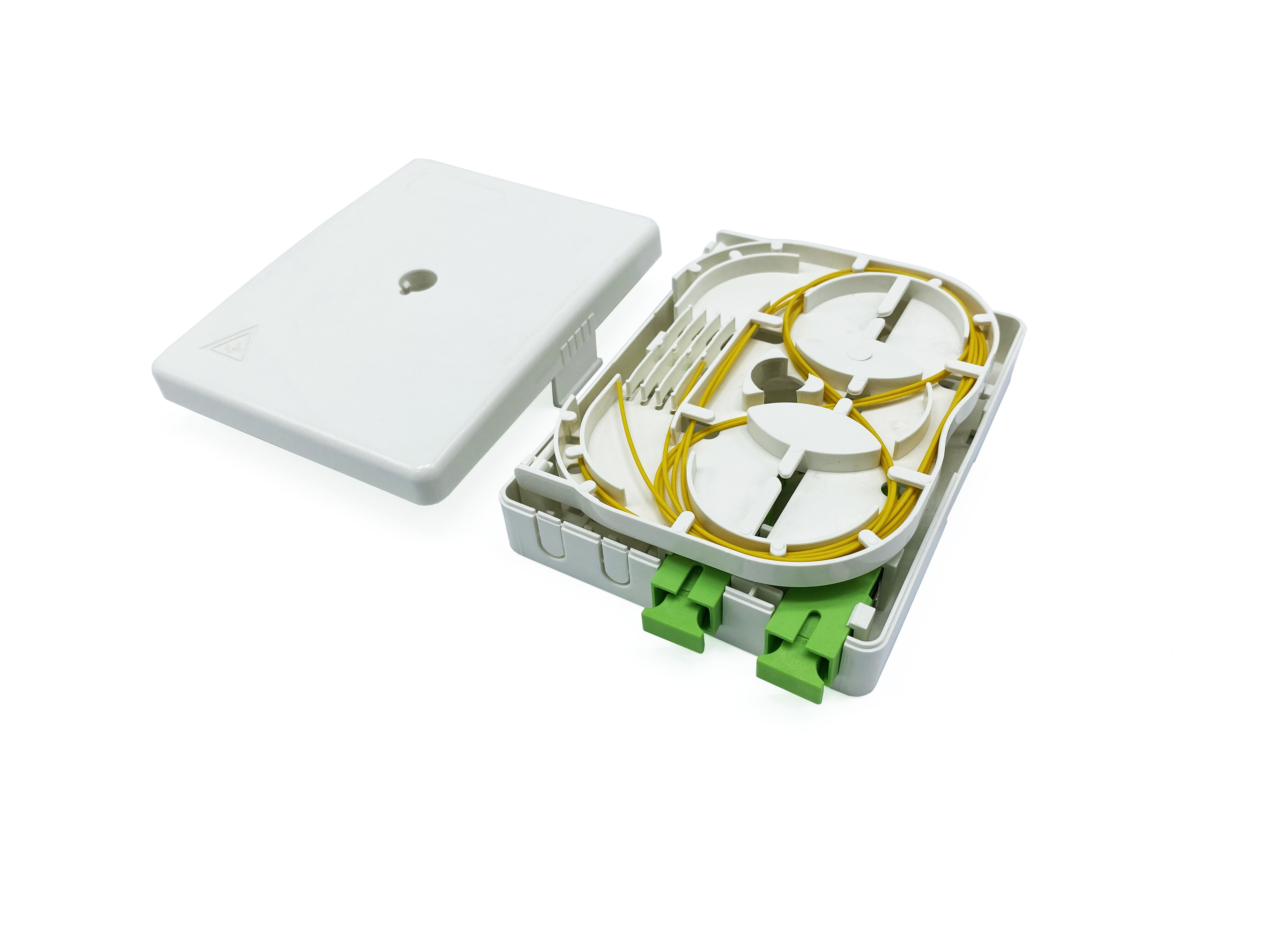 SC LC Fiber Optic Wall Outlet For Indoor White ABS Material