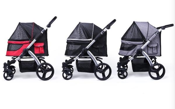 Aluminum Trolley Grey 600D Oxford Waterproof Dog Tent Cute Pet Supplies