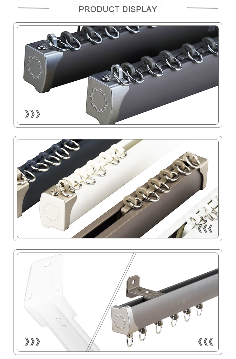 Aluminium Curtain Rail Track White Color For Home Decoration ODM