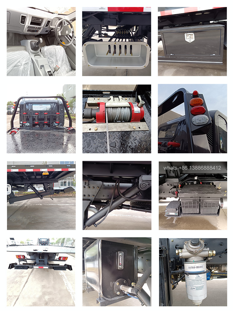 HOWO 4x2 Emergency Recovery Truck with 21m Steel Cable, ABS Brakes, 5.6m Anti-Slip Platform