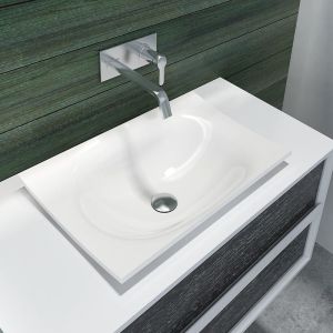 Rectangular Counter Top Basin Solid Surface Stone Bathroom Sink Manufactures
