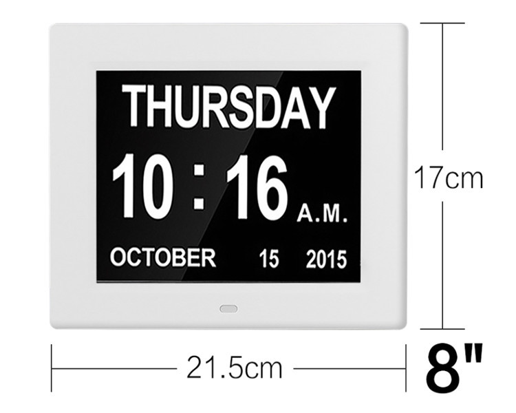 large digital wall clock with day and date for seniors,american lifetime day clock