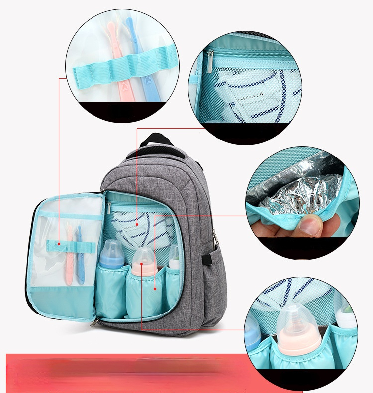 Multi-Function Mummy Maternity Nappy Bag Fashion Patchwork Large Capacity Baby Bag Travel Backpack Nursing Bag for Mom&Dad