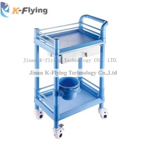 ABS Plastic One Drawer Medical Trolley Cart CE Approval