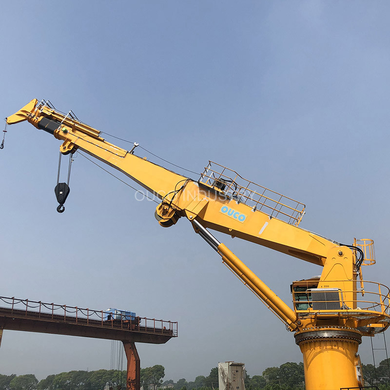 Certified ABS 1.5t 36.6m Telescopic Boom Crane Marine Customized