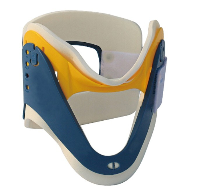 CE Medical Adjustable Cervical Collar Blue Yellow Adjustable Neck Brace