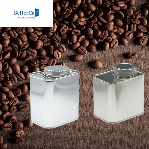 Personalised Coffee Bean Tin 6Oz-26Oz 350g Rectangular Tea Tins