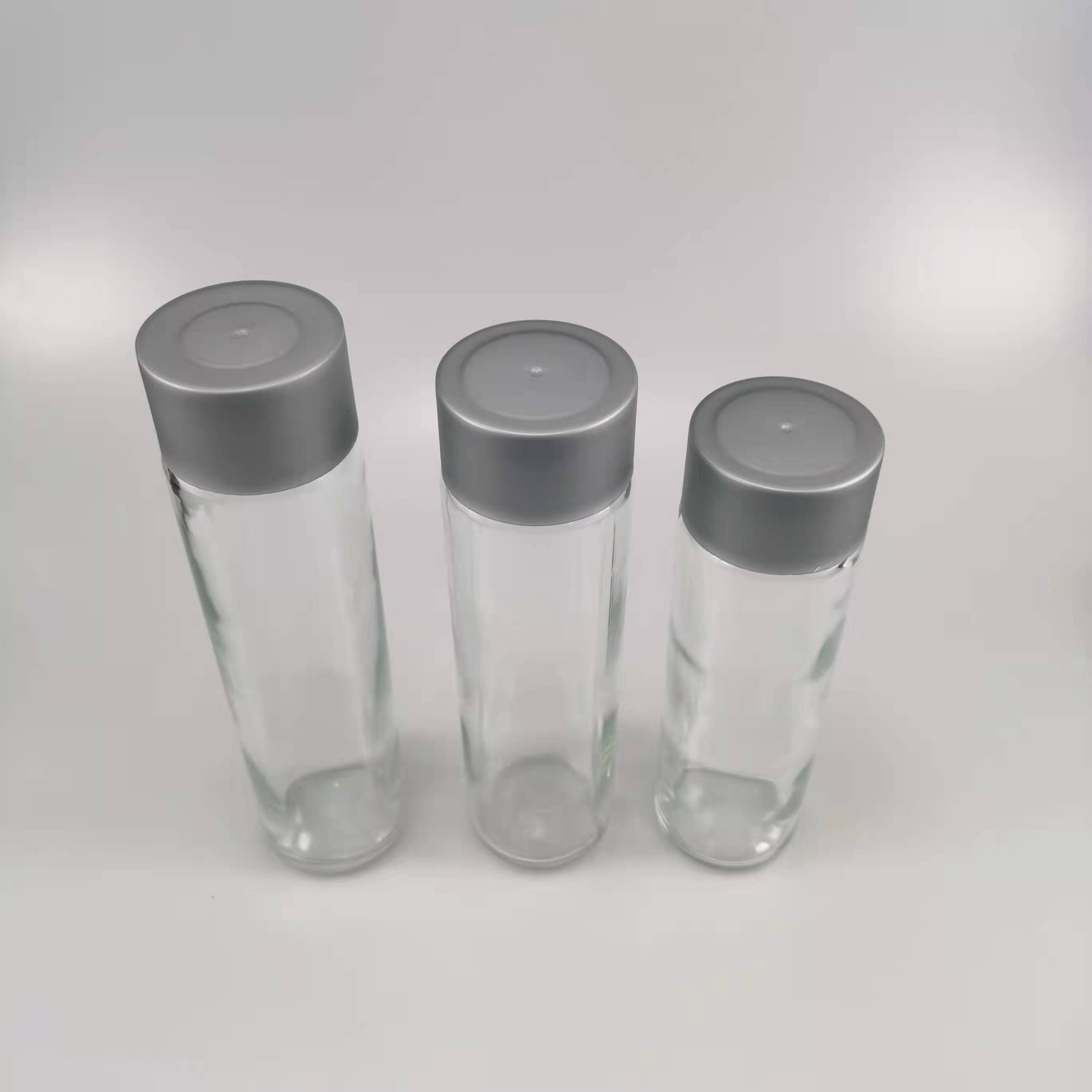 Glass Cold Pressing Fruit Juice Milk Cold Brew Coffee Beverage Voss Water Bottle 350ml 400ml