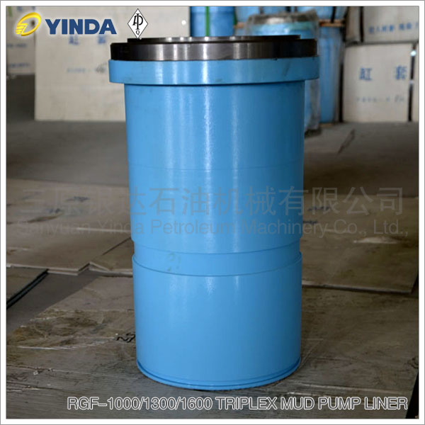 RGF-1000/1300/1600 Triplex Mud Pump Bimetal Liner, API-7K Certified Factory, Chromium 26-28%, HRC than 60