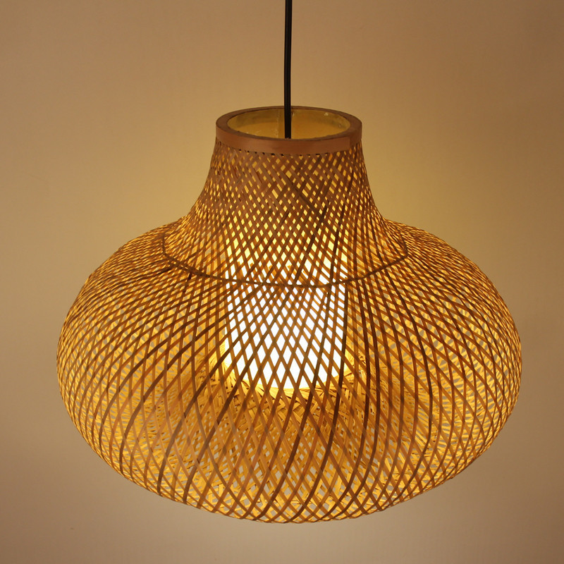 New Japanese Bamboo Ceiling Pendant Lights Handmade Retro Hanglamp Lighting(WH-WP-66)