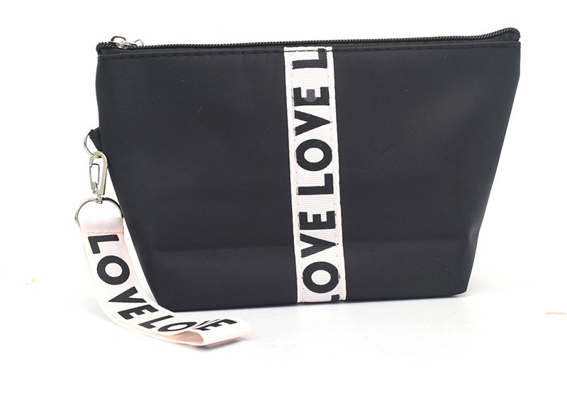 Convenient Carrying Zippered Cosmetic Bag Makeup Organizer / Travel Bag With Hand Strap