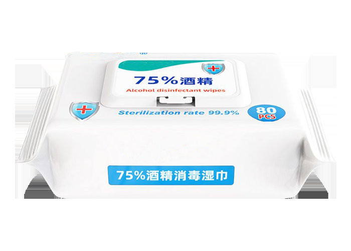 Non - Woven 75% Alcohol Disinfectant Wipes Kill 99.9% Virus CE Certification