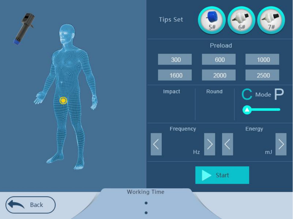 50mj To 200mj ESWT Shockwave Therapy Machines C Mode P Mode
