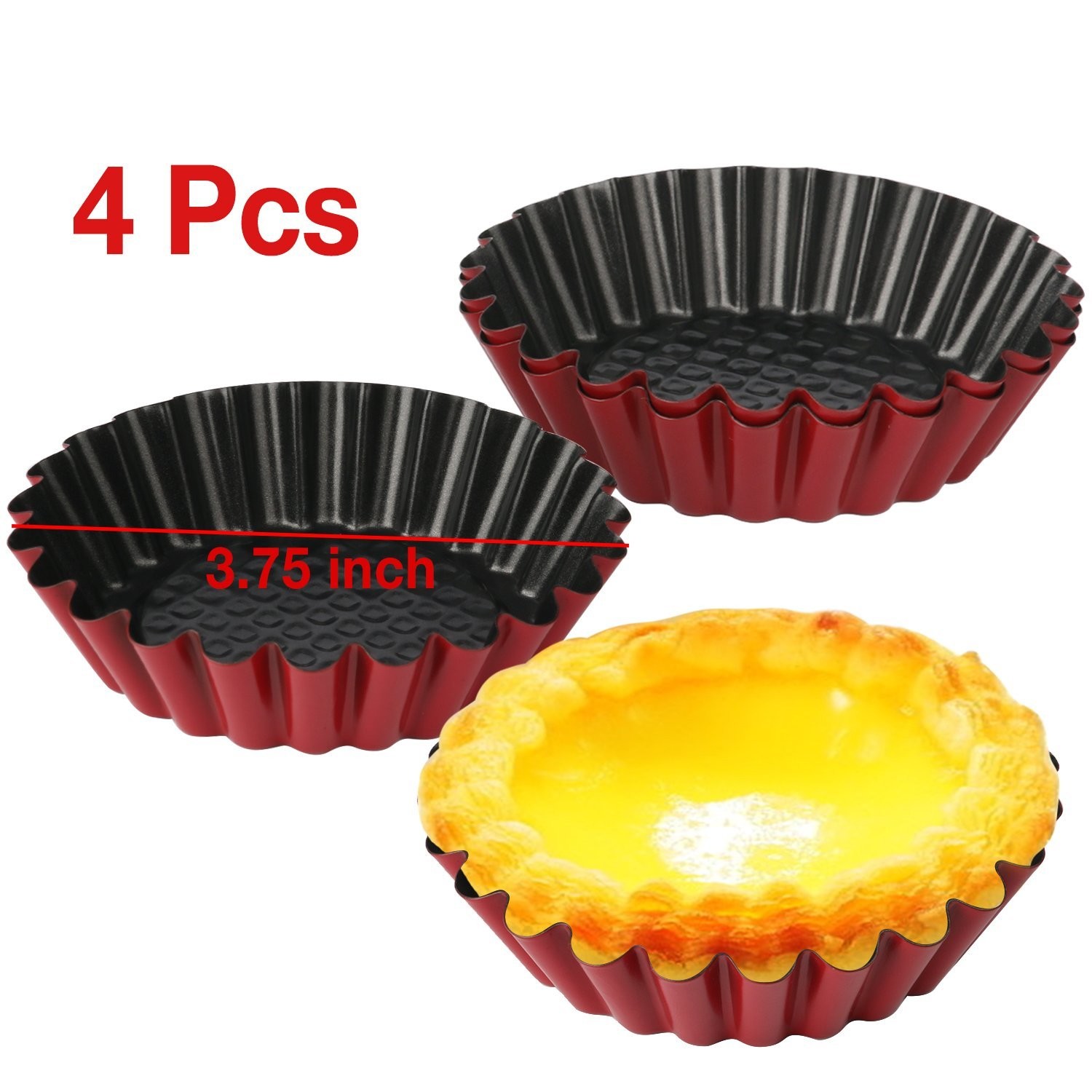 Nonstick Leakproof 3pcs(4”/7”/9”) Springform Pan set, Cake Pan Bakeware Cheesecake Pan with 4pcs Egg Tart Mold