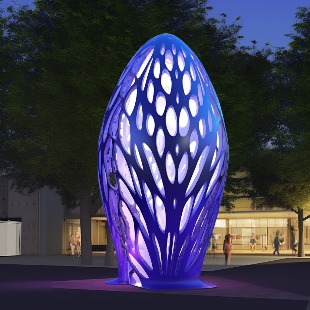 Metal Light Art Sculpture Enhancing Outdoor Spaces With Beauty And Light