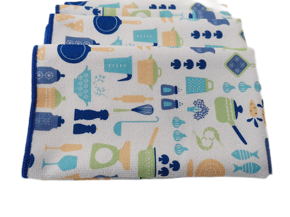 Plain Printed Microfiber Cleaning Cloths Microfiber Towels 40x60cm