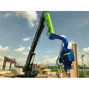 Zoomlion Excavator Mounted Pile Driver 15 Meter For Hard Soil Projects Work
