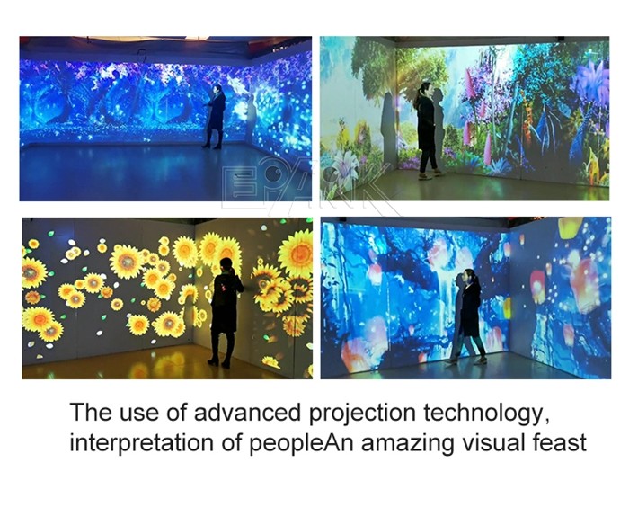 USB Dongle Amusement Game Machines Immersive Sea Of Flowers Dual Channel AR Interactive Touch Screen Painting