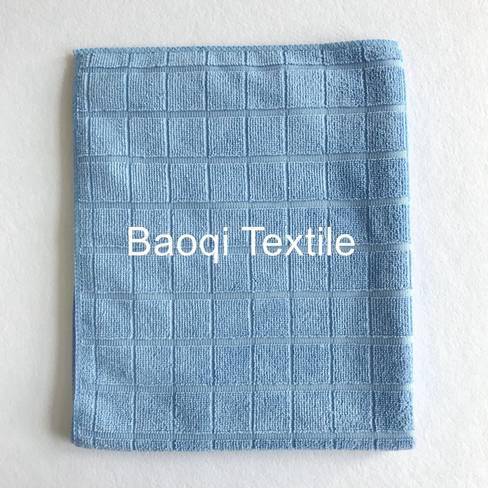 Chinese blue size 40*60cm microfiber towel polyester grid cleaning towel/ wholesale microfiber towel for car cleaning