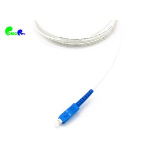 FTTH Drop cable Pigtail Simplex SC UPC 9 / 125μm 2.0mm With OS2 G65A1 White LSZH