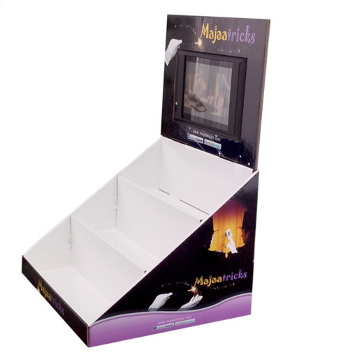 custom print cardboard LCD screen diplsay LCD video shelf talker screen for supermarket