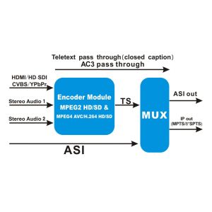 One Seg ISDB T Encoder With HDMI CVBS YPbPr SDI Input , MPEG2 / Mpeg4 Hd Decoder