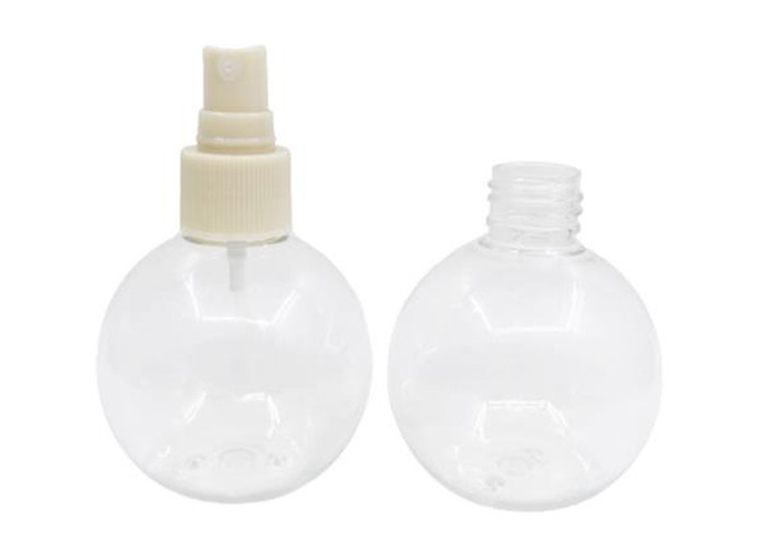 24410 100ml Round Shape PET Plastic Sprayer Bottle For Cosmetic Packaging