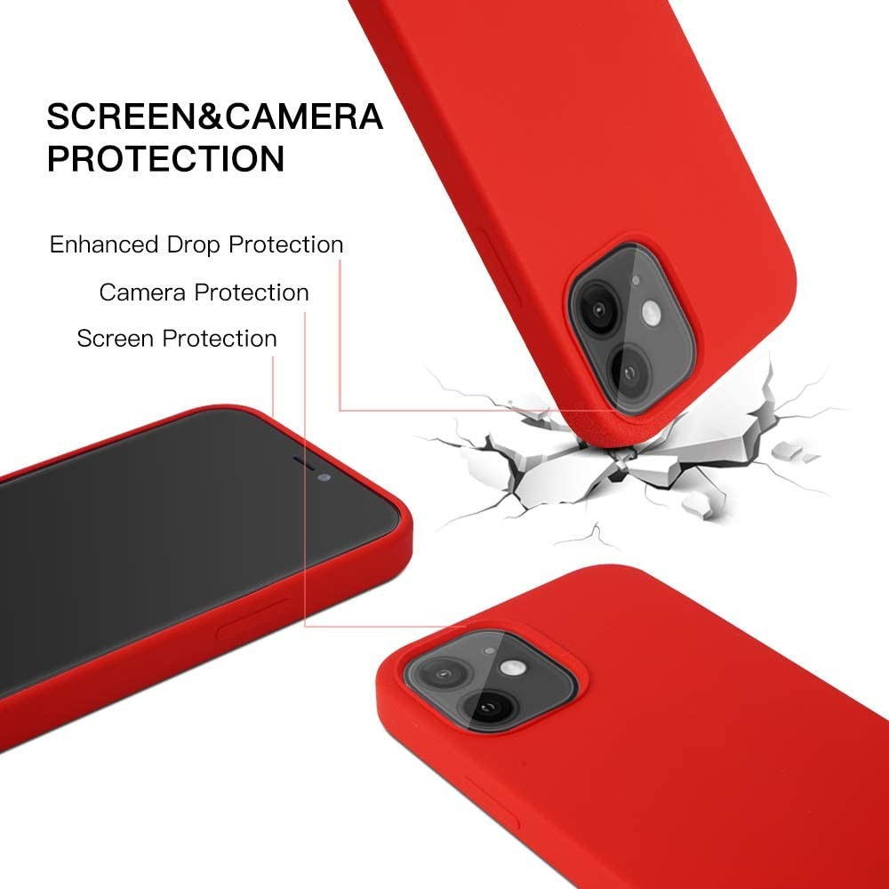 Magnetic Circle Soft Magnetic Phone Case For IPhone 12 Pro Max 12 Mini Liquid Silicone Built-In Magnetic Coil Soft Cover