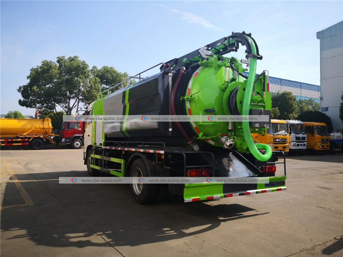 Dongfeng 12000L Tank Capacity High Pressure Jetting Vacuum Cleaning Sewage Suction Truck