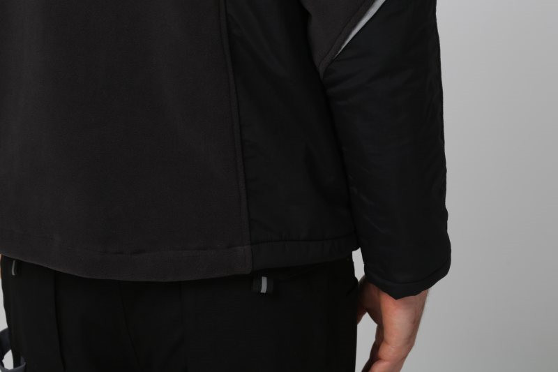 Winter Microfleece Jacket Mens , Black cold weather work paka