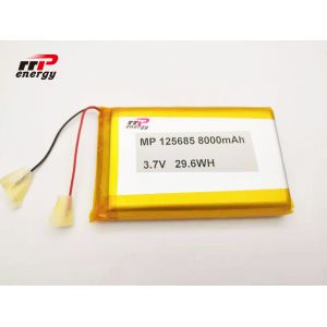 China GPS Tracker Rechargeable Lithium Ion Polymer Battery Pack 3.7 V 8000mAh 125685 on sale