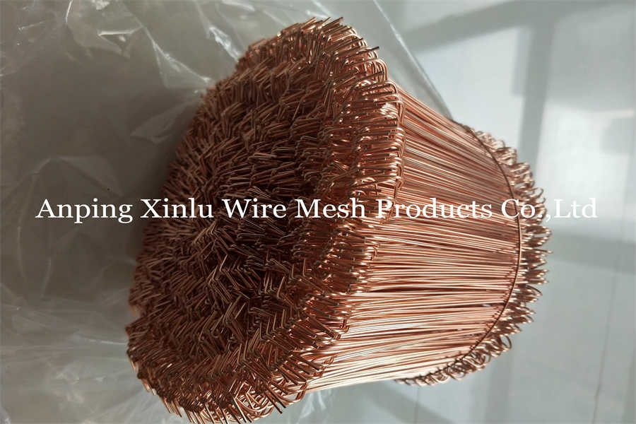 Twin Loop Rebar Galvanized Baling Wire Copper Coated Anti Rust Double Loop Bar Tie Wire