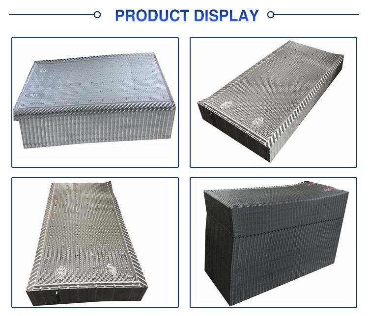 1950mm Pvc Fills For Cooling Tower Black Cooling Tower Fill Media Replacement