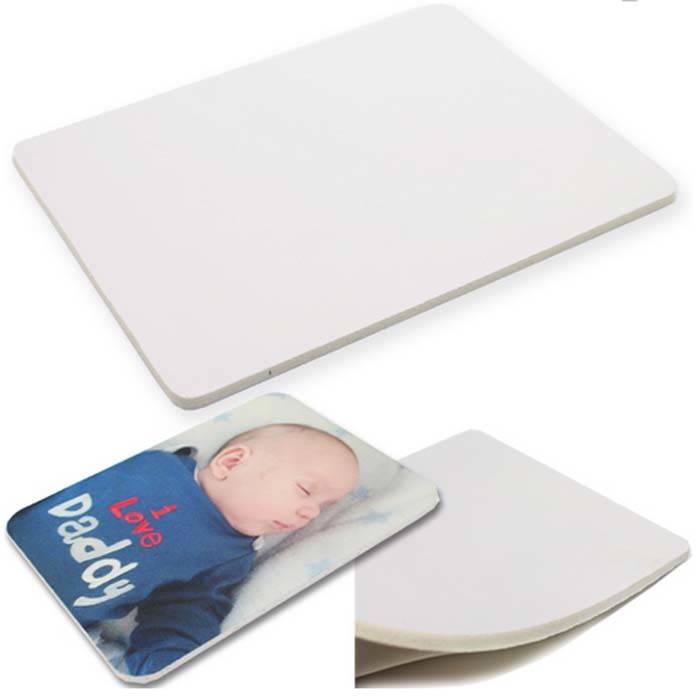 Personalized Blank White Sublimation Rubber Mousepad For Sublimation Heat Transfer Printing
