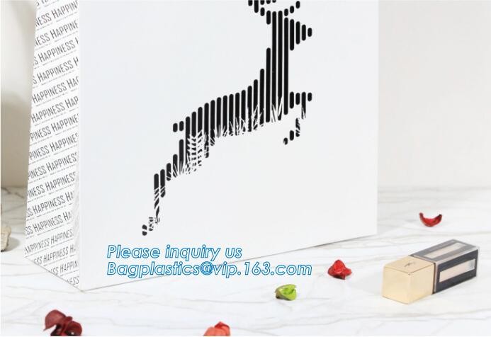 Flower carrier bag with different color customized pot plants kraft paper bag with handle,stamping logo fancy paper flow