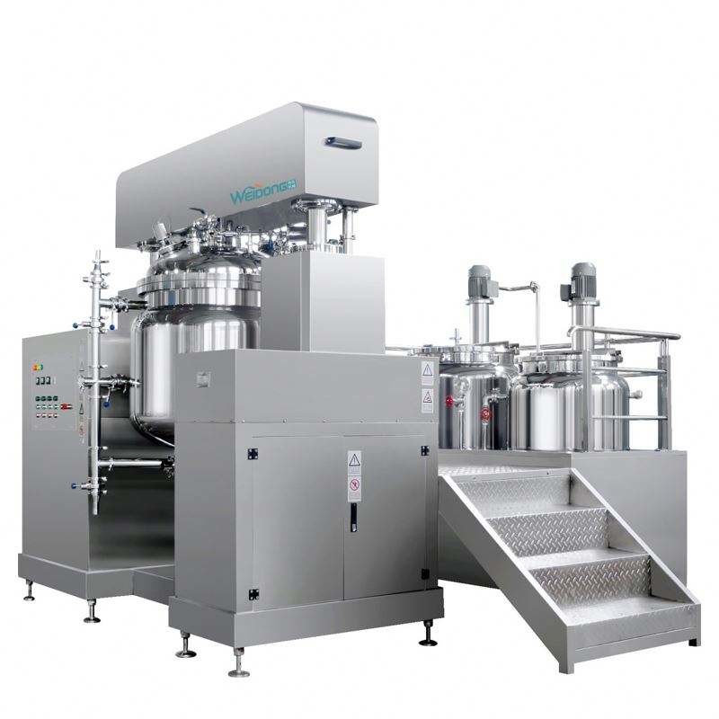 Stainless Steel Cosmetic Emulsifier Mixer With PLC Control 5000L Capacity
