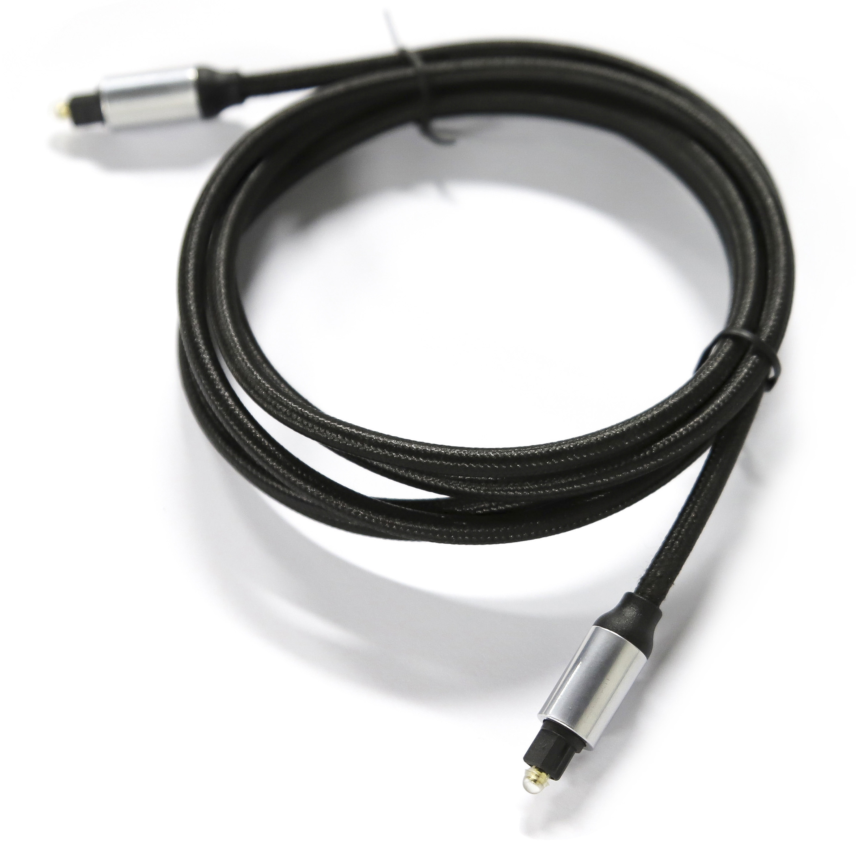 Toslink Digital Optic Fiber Cable OD4.0 Braided Cable Plastic Plated Metal Shell Round Connector For Soundbar CD Player