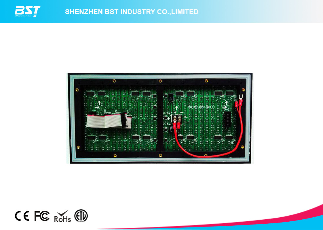 16 x 32 Dots 10mm Pixel Pitch 1R1G Led Display Module dual color 1/4 Scan Driving