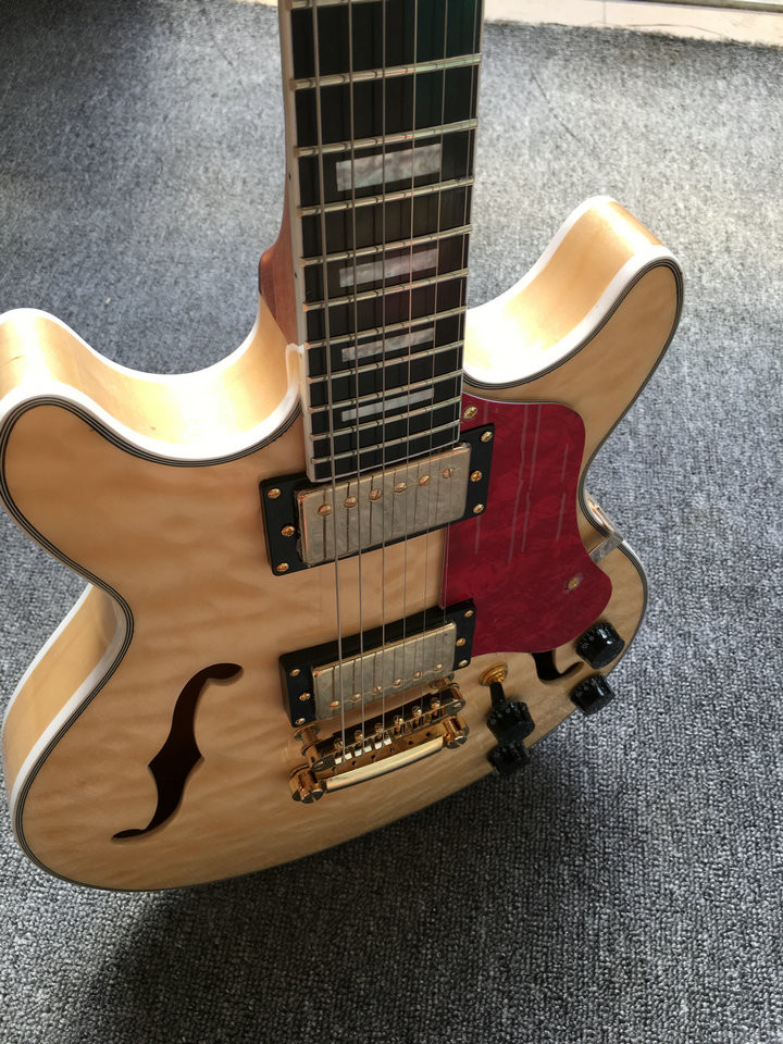 Custom Hollow body 339 Jazz Electric Guitar IN natural Custom any color guitars China Factory
