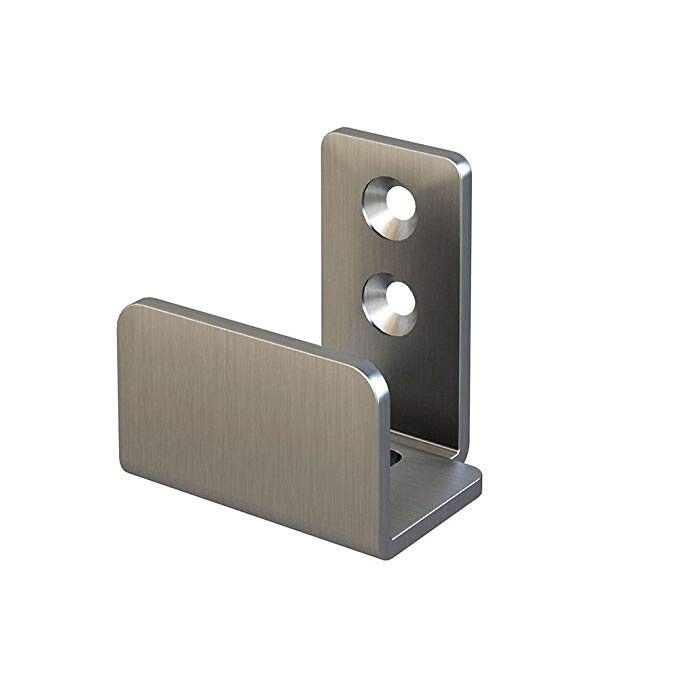 45mm L X48mm H Half Round Black Floor Guide Floor Mount Sliding Barn Door Hardware