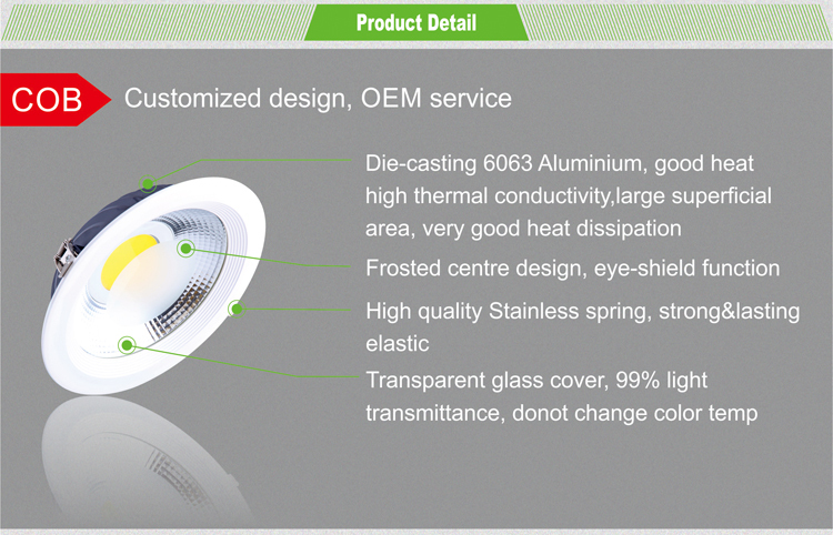 10w led recessed downlight