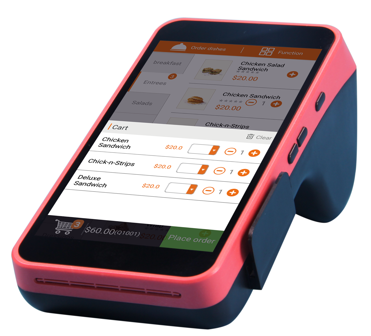 Main Display 5.5inch IPS HD720P Android POS Terminal with Touch Screen and Printer