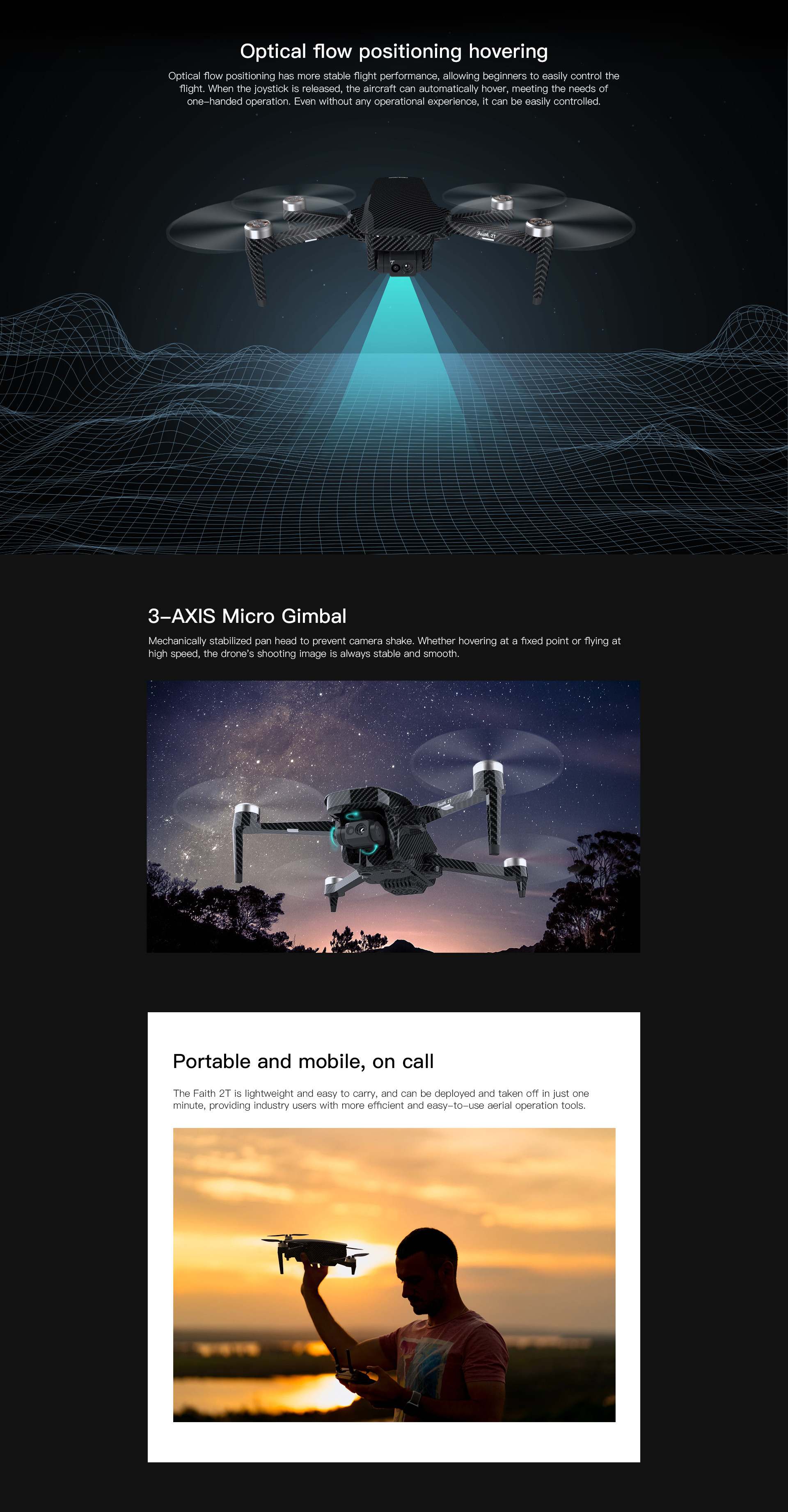 Professional Rescue Drone with 3axis gimbal 4k Night Vision camera 10km control distance