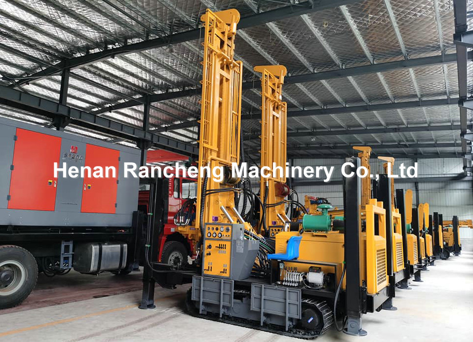 600m Deep Water Well Diesel Engine Drilling Rig RCF600C DTH Mining Crawler Mounted Machine